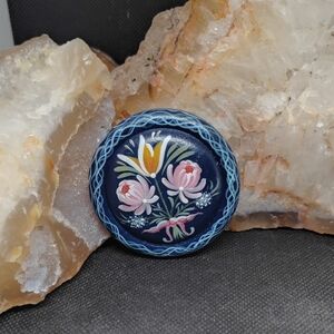 Vintage Handpainted Russian Brooch